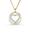 0.25CT Round Cut Diamond Heart Pendant , picture number 2