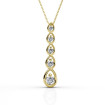 14KT Yellow Gold Diamond Pendant with Round Cut 0.20CT (I-J Color and VS2-SI1 Clarity) Diamonds , picture number 2