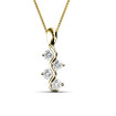 14KT Yellow Gold 0.25CT Diamond Pendant with (I-J Color and VS2-SI1 Clarity) Round Cut Diamonds , picture number 2