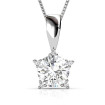 14KT White Gold 0.35CT Round Cut Diamond Pendant (I-J Color and VS2-SI1 Clarity) , picture number 2