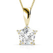 18KT Yellow Gold 0.35CT Round Cut Diamond Pendant (I-J Color and VS2-SI1 Clarity) , picture number 2