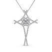 1.00CT Round Cut Diamonds In 14KT White Gold Christian Religious Pendant (I-J Color and VS2-SI1 Clarity) , picture number 0