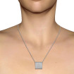 14KT White Gold Diamond Pendant with 0.85CT Round Cut Diamonds Of I-J Color and VS2-SI1 Clarity. , picture number 1