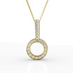 (G-H Color and VS1-VS2 Clarity) 0.35CT Round Cut Diamond Pendant Of 14KT Yellow Gold , picture number 0