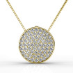I-J Color and VS2-SI1 Clarity 0.90CT Round Cut Diamond Pendant with 14KT Yellow Gold , picture number 2