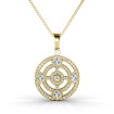18KT Yellow Gold Diamond (I-J Color and VS2-SI1 Clarity) Round Cut Pendant , picture number 2