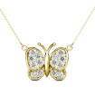 G-H Color and VS1-VS2 Clarity 0.70CT Round Cut 14KT Yellow Gold Diamonds Pendant , picture number 2
