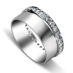 0.75CT Round Cut Diamond Wedding Band , picture number 2
