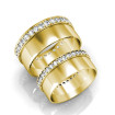 1.75CT Round Cut Diamonds Wedding Set In 18KT Yellow Gold , picture number 2
