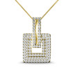 1.50CT (I-J Color and VS2-SI1 Clarity) Diamond Cut 14KT Yellow Gold Diamond Pendant , picture number 2