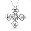 0.70CT Round Cut Diamonds with Platinum Heart Pendant (I-J Color and VS2-SI1 Clarity) , picture number 2