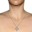 0.70CT Round Cut Diamonds with 18KT White Gold Heart Pendant (I-K Color and SI2-I1 Clarity) , picture number 1