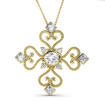 0.70CT Round Cut Diamonds with 14KT Yellow Gold Heart Pendant (G-H Color and VS1-VS2 Clarity) , picture number 0