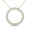 Round Cut 1.25CT Diamonds In 14KT Yellow Gold Diamond Pendant (I-J Color and VS2-SI1 Clarity) , picture number 2
