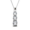 0.45CT Round Cut Diamonds with 14KT White Gold Pendant (I-J Color and VS2-SI1 Clarity) , picture number 0