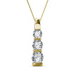 0.45CT Round Cut Diamonds with 14KT Yellow Gold Pendant (I-K Color and SI2-I1 Clarity) , picture number 2