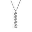14KT White Gold with I-J Color and VS2-SI1 Clarity 0.65CT Round Cut Diamond Pendant , picture number 2