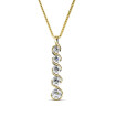 14KT Yellow Gold with G-H Color and VS1-VS2 Clarity 0.65CT Round Cut Diamond Pendant , picture number 0