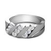 0.55CT Round Cut Diamond Wedding Band , picture number 1