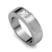 0.65CT Princess Cut Diamonds Men's Wedding Band , picture number 2