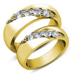 14KT Yellow Gold 0.45CT Round Diamonds Cut Wedding Set , picture number 2