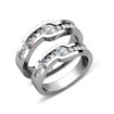 0.90CT Round Diamonds Platinum Wedding Set , picture number 2