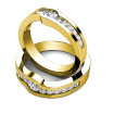 0.90CT Round Diamonds 14KT Yellow Gold Wedding Set , picture number 1