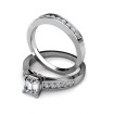 2.00CT Emerald and Round Cut Diamond Bridal Set , picture number 2