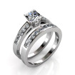 1.80CT Princess and Round Cut Diamond Bridal Set , picture number 1