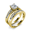 1.90CT Emerald and Round Cut Diamond Bridal Set , picture number 1