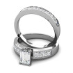 Emerald and Princess Cut Diamonds - 1.90CT Bridal Set , picture number 2