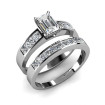 Emerald and Princess Cut Diamonds - 1.90CT Bridal Set , picture number 1