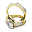 Emerald and Princess Cut Diamonds - 2.00CT Bridal Set , picture number 2