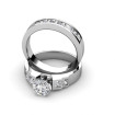 2.35CT Round and Princess Cut Diamond Bridal Set , picture number 2