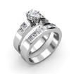 2.35CT Round and Princess Cut Diamond Bridal Set , picture number 1