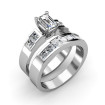 2.35CT Emerald and Princess Cut Diamond Bridal Set , picture number 1