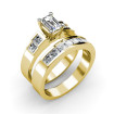 2.55CT Emerald and Princess Cut Diamond Bridal Set , picture number 1