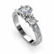 1.15CT Princess and Round Cut Diamonds Engagement Ring , picture number 0