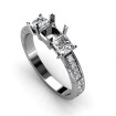 0.70CT Princess and Round Cut Diamonds Engagement Ring , picture number 1