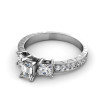 1.50CT Emerald and Round Cut Diamonds Engagement Ring , picture number 2