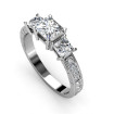 1.15CT Princess and Round Cut Diamonds Engagement Ring , picture number 1