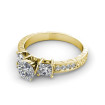 1.05CT Princess and Round Cut Diamonds Engagement Ring , picture number 2