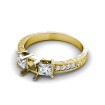 0.70CT Princess and Round Cut Diamonds Engagement Ring , picture number 0