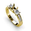 0.70CT Princess and Round Cut Diamonds Engagement Ring , picture number 1
