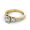1.15CT Emerald and Round Cut Diamonds Engagement Ring , picture number 2