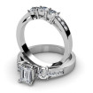 2.60CT Emerald and Round Cut Diamonds Bridal Set , picture number 2