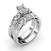 2.60CT Emerald and Round Cut Diamonds Bridal Set , picture number 1