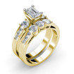 2.60CT Emerald and Round Cut Diamonds Bridal Set , picture number 1