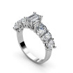 2.60CT Emerald and Round Cut Diamonds Engagement Ring , picture number 1