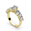 2.60CT Emerald and Round Cut Diamonds Engagement Ring , picture number 1